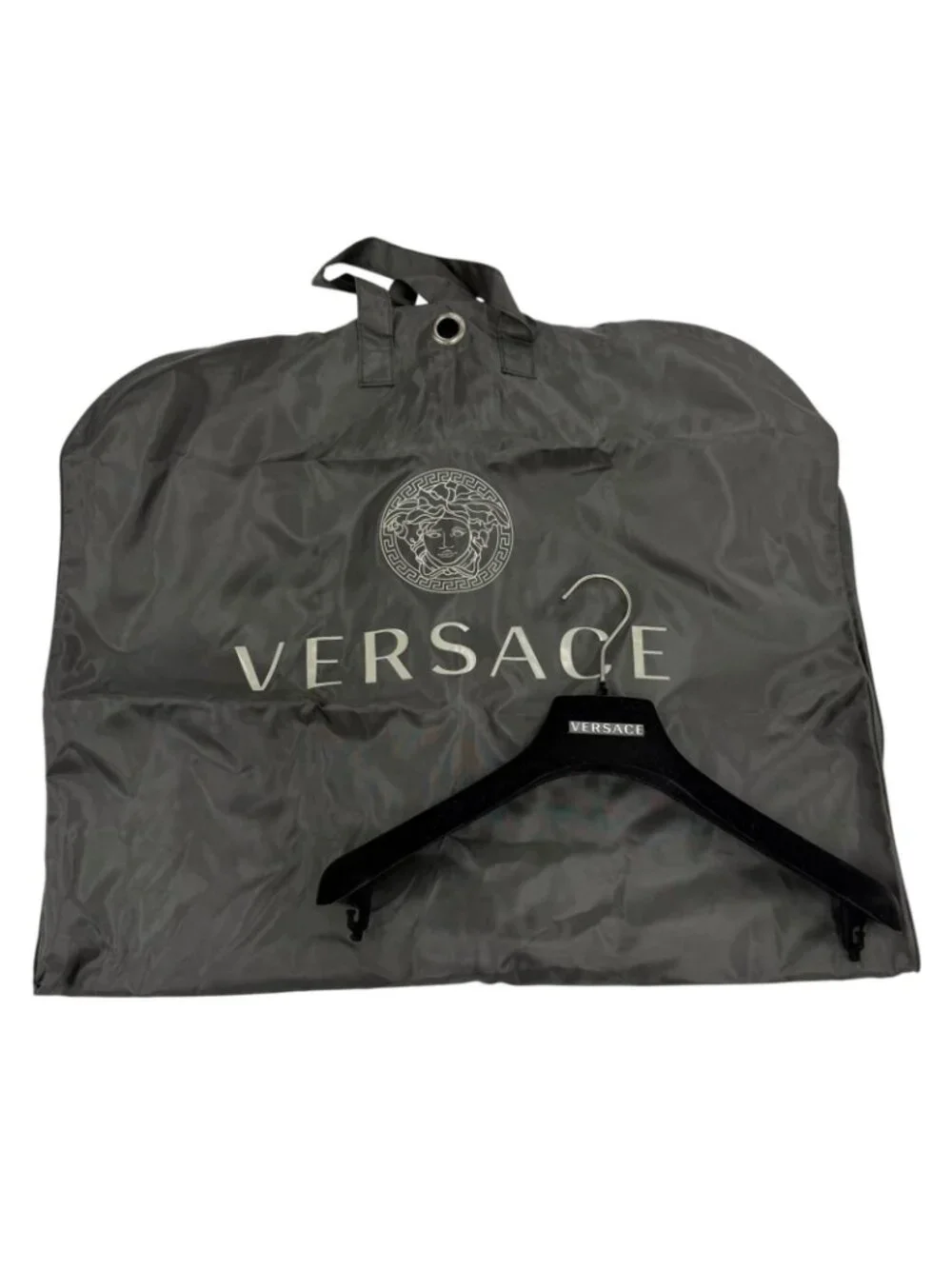 Versace Medusa Belt Baroque Long Length Down Coat Black Gold 36